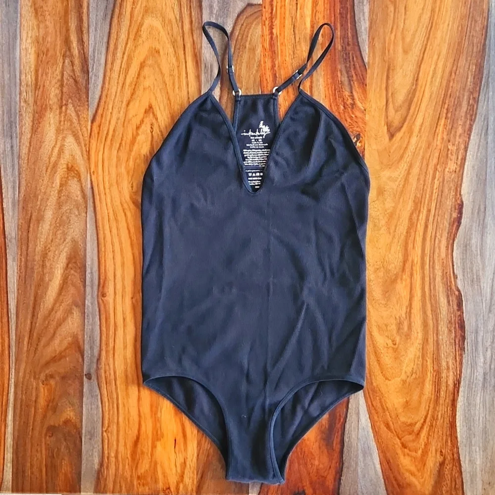 Beautiful, Sexy, Free People one piece, Body Suit, Size M/L, NWOT, Black - Picture 1 of 6